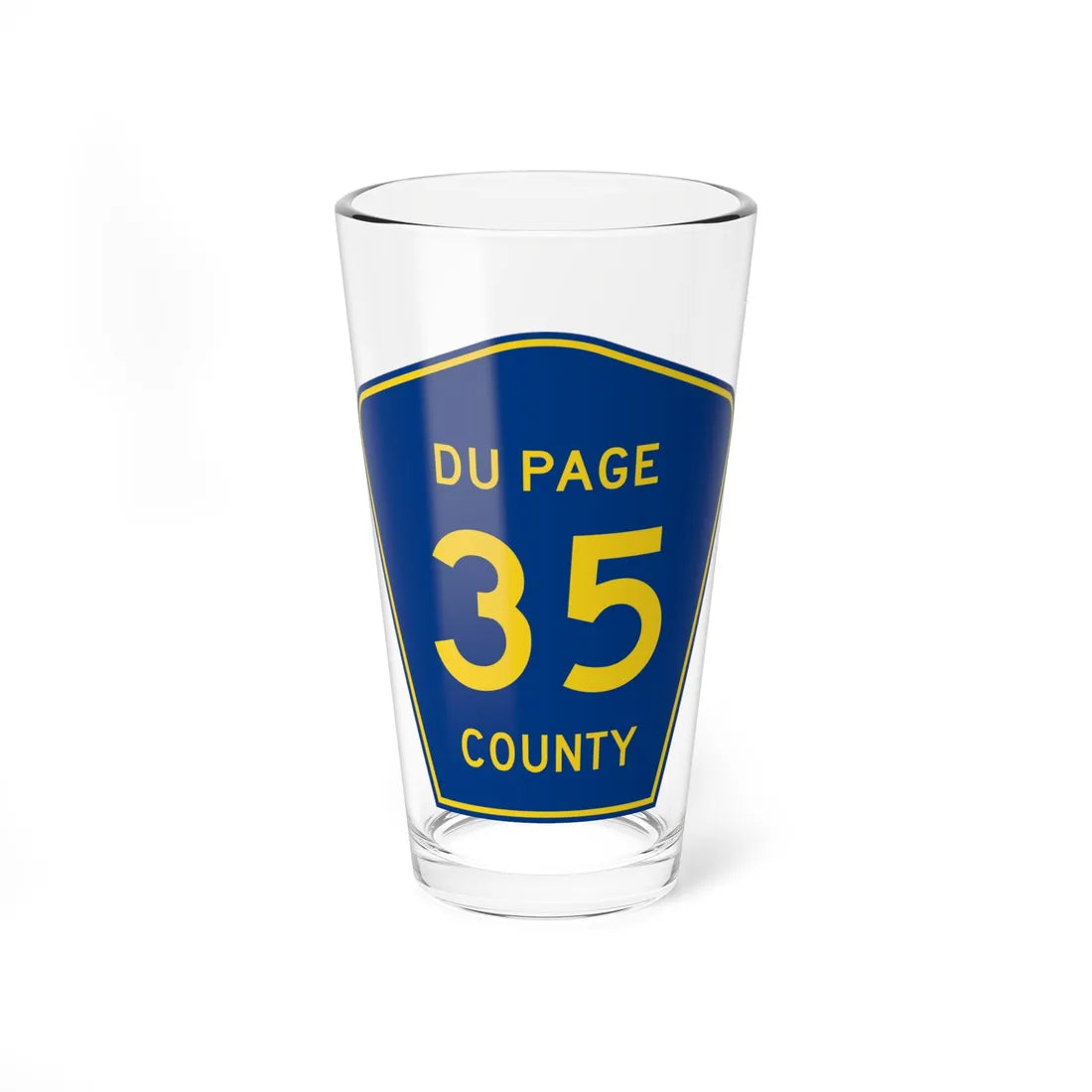 DuPage County 35 (Illinois) (Road Sign) Pint Glss 16oz 16oz - Go Mug Yourself