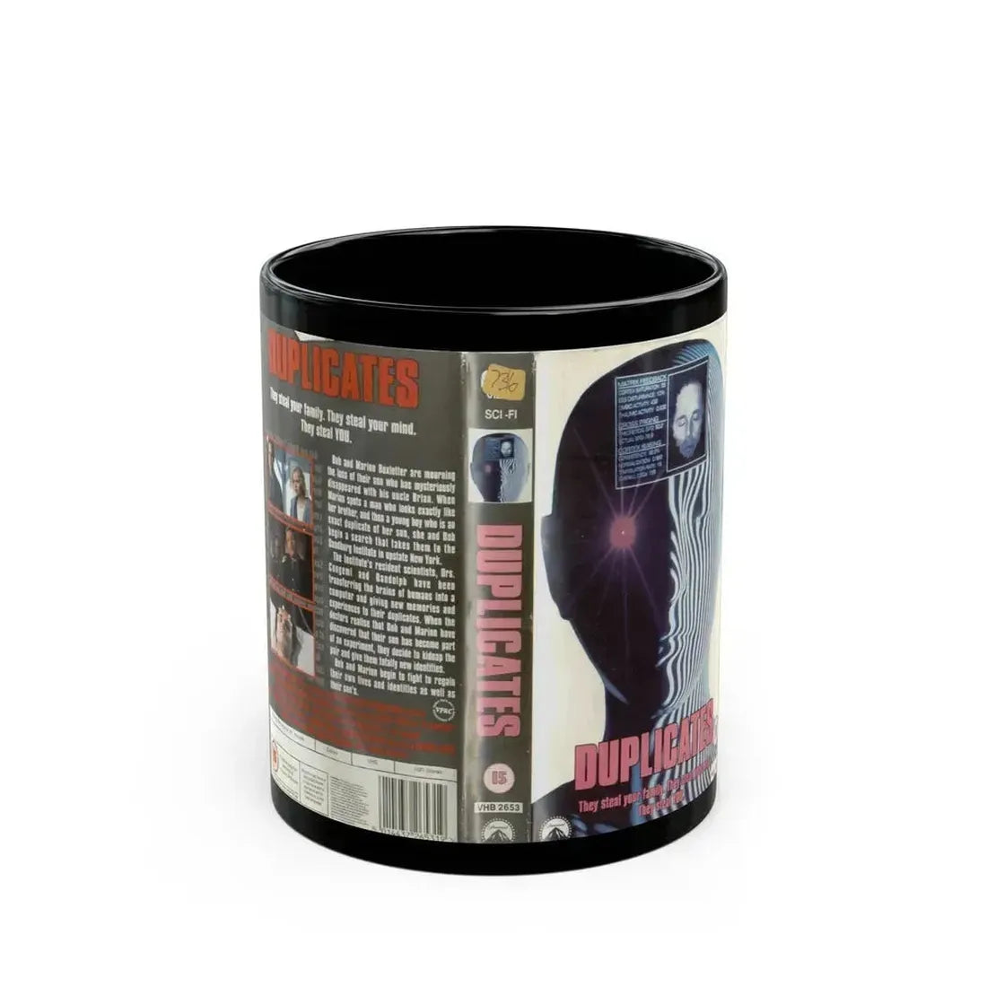 DUPLICATES (VHS COVER) - Black Coffee Mug 11oz - Go Mug Yourself