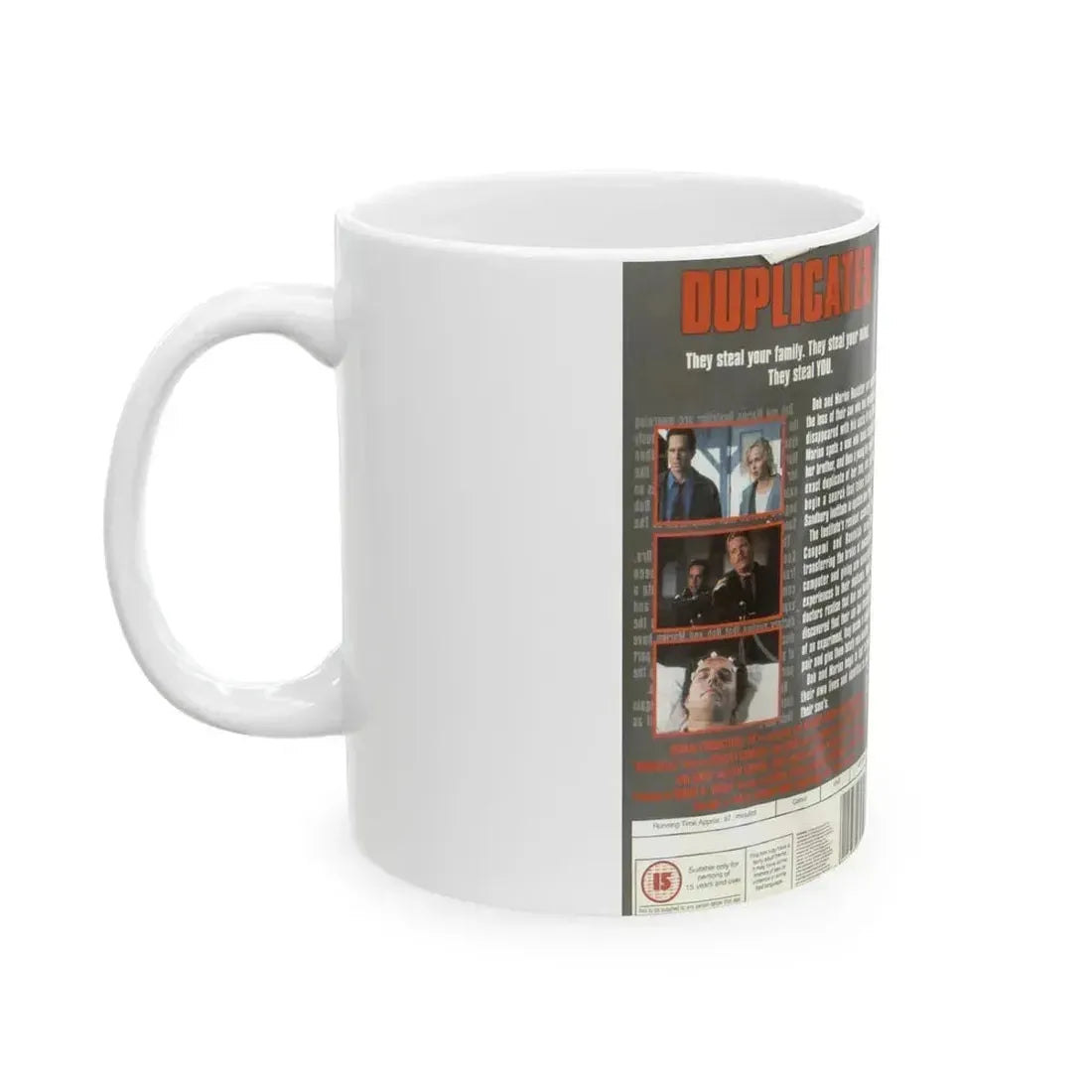DUPLICATES (VHS COVER) - White Coffee Mug - Go Mug Yourself