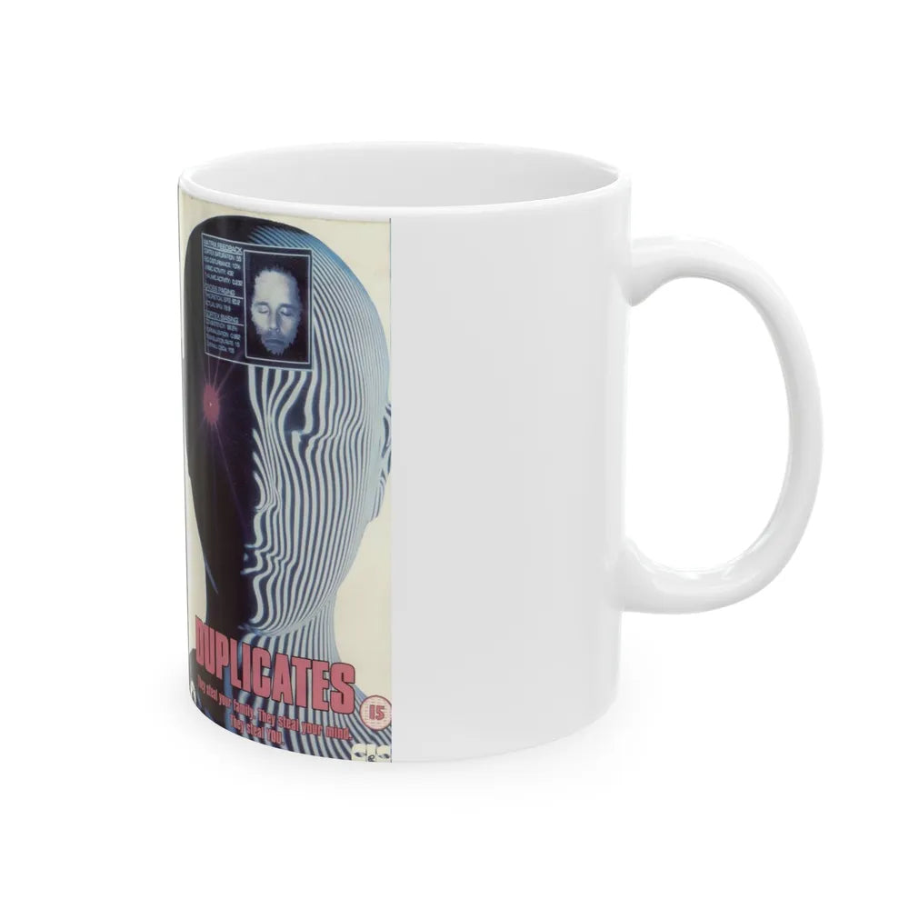 DUPLICATES (VHS COVER) - White Coffee Mug-Go Mug Yourself