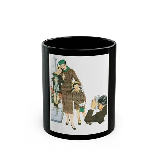 Dupont Orlon, advertisement, 1953 - Black Coffee Mug 11oz - Go Mug Yourself