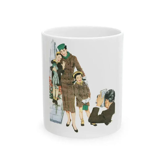 Dupont Orlon, advertisement, 1953 - White Coffee Mug 11oz - Go Mug Yourself