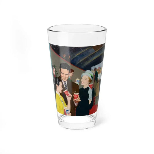 During the Intermission...the Pause that Refreshes, Coca-Cola ad illustration, c. 1960 - Pint Glass 16oz 16oz - Go Mug Yourself
