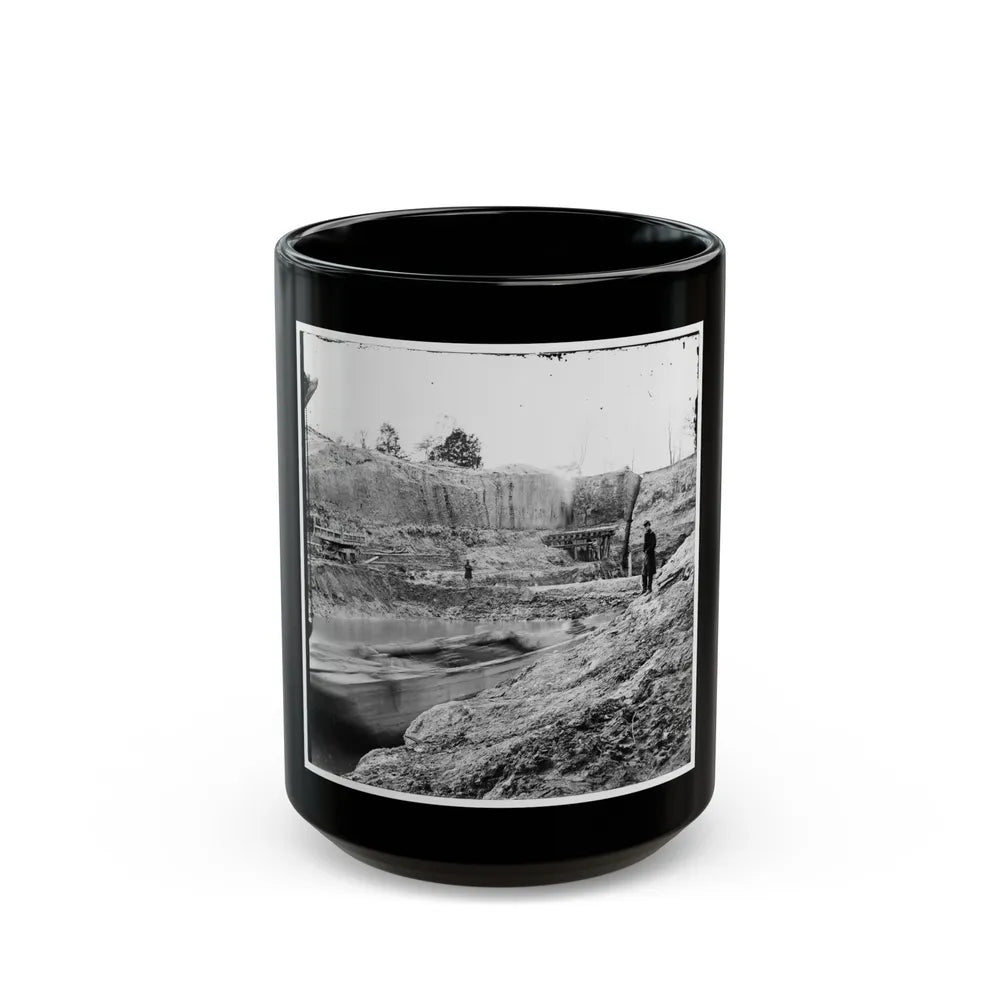 Dutch Gap, Va. The Canal Under Construction (U.S. Civil War) Black Coffee Mug-15oz-Go Mug Yourself