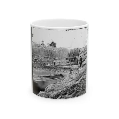 Dutch Gap, Va. The Canal Under Construction (U.S. Civil War) White Coffee Mug-11oz-Go Mug Yourself