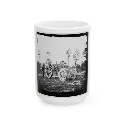 Dutch Gap, Va., Vicinity. Sling For Transporting Big Guns (U.S. Civil War) White Coffee Mug-15oz-Go Mug Yourself