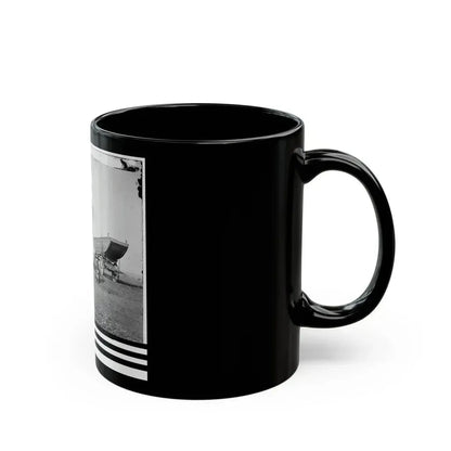 Dutch Gap, Virginia (Vicinity). Pontoon Boats On Wheeled Carriages At Deserted Farm House Near Dutch Gap Canal (U.S. Civil War) Black Coffee Mug - Go Mug Yourself