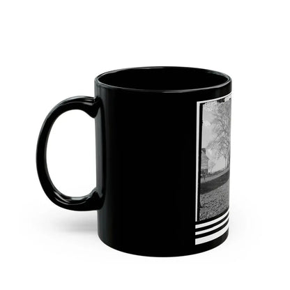 Dutch Gap, Virginia (Vicinity). Pontoon Boats On Wheeled Carriages At Deserted Farm House Near Dutch Gap Canal (U.S. Civil War) Black Coffee Mug - Go Mug Yourself