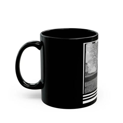 Dutch Gap, Virginia (Vicinity). Pontoon Boats On Wheeled Carriages At Deserted Farm House Near Dutch Gap Canal (U.S. Civil War) Black Coffee Mug - Go Mug Yourself
