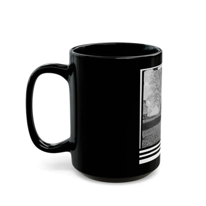 Dutch Gap, Virginia (Vicinity). Pontoon Boats On Wheeled Carriages At Deserted Farm House Near Dutch Gap Canal (U.S. Civil War) Black Coffee Mug - Go Mug Yourself
