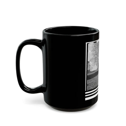 Dutch Gap, Virginia (Vicinity). Pontoon Boats On Wheeled Carriages At Deserted Farm House Near Dutch Gap Canal (U.S. Civil War) Black Coffee Mug-Go Mug Yourself