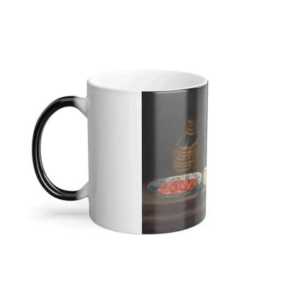Dutch or English School, early 18th century - Still Life of Shrimps in a Porcelain Dish, Oysters, a Peel-0 - Color Changing Mug 11oz - Go Mug Yourself