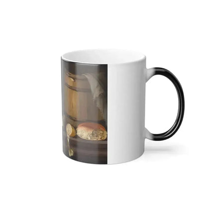 Dutch or English School, early 18th century - Still Life of Shrimps in a Porcelain Dish, Oysters, a Peel-0 - Color Changing Mug 11oz - Go Mug Yourself