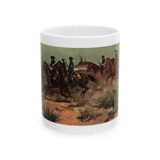 Duty, Collier's, November 22, 1952, Illustration by Donald Teague as Edwin Dawes - White Coffee Mug 11oz - Go Mug Yourself