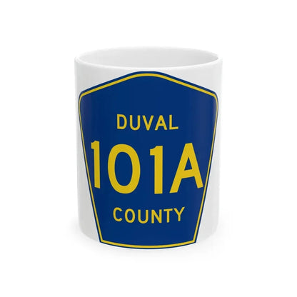 Duval County 101A (Florida) (Road Sign) White Coffee Mug 11oz - Go Mug Yourself