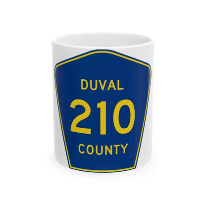 Duval County 210 (Florida) (Road Sign) White Coffee Mug 11oz - Go Mug Yourself
