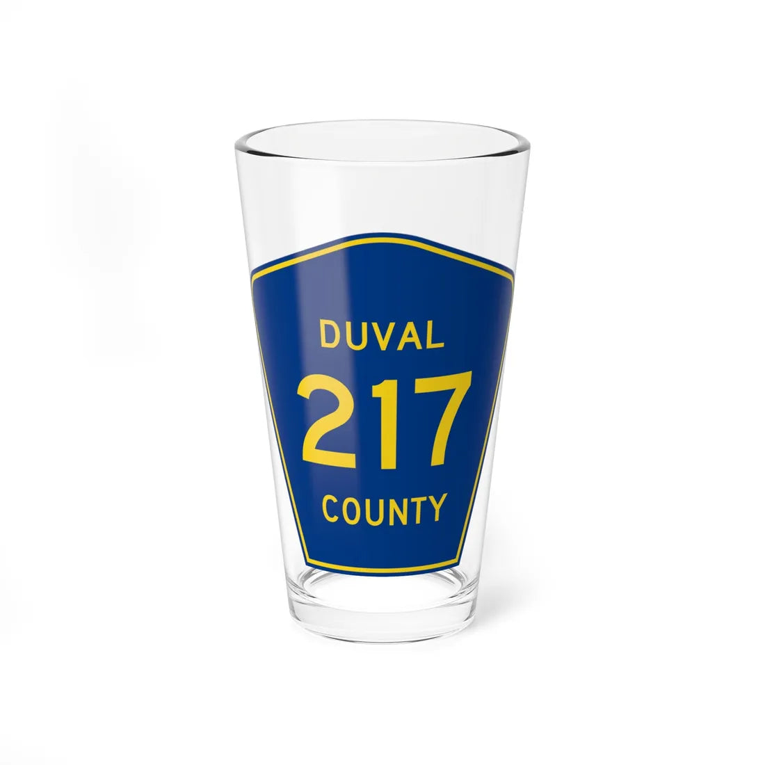 Duval County 217 (Florida) (Road Sign) Pint Glass 16oz 16oz - Go Mug Yourself
