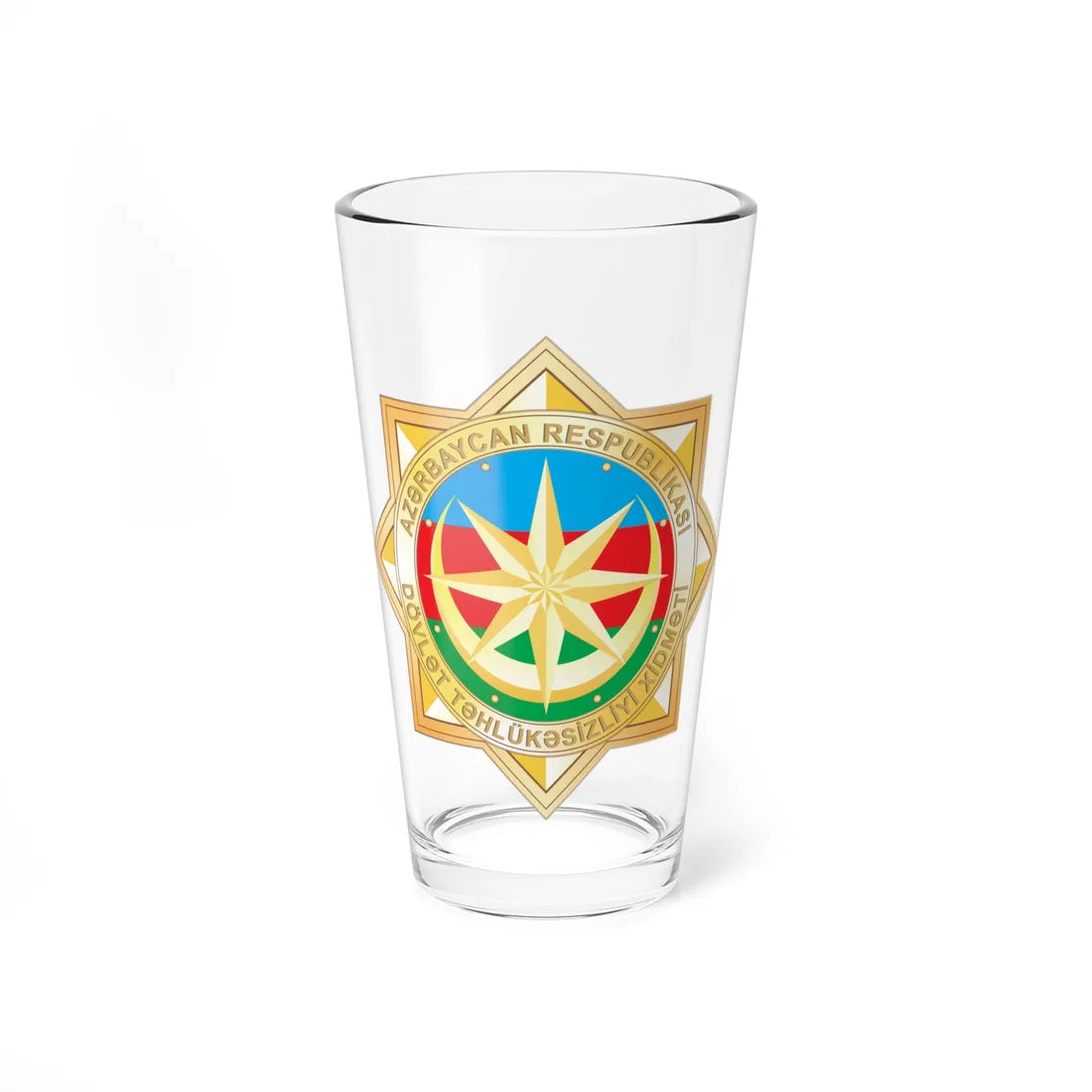 Dövlət Təhlükəsizliyi Xidmətinin loqosu (Azerbaijan) (Coat of Arms) Pint Glass 16oz 16oz - Go Mug Yourself