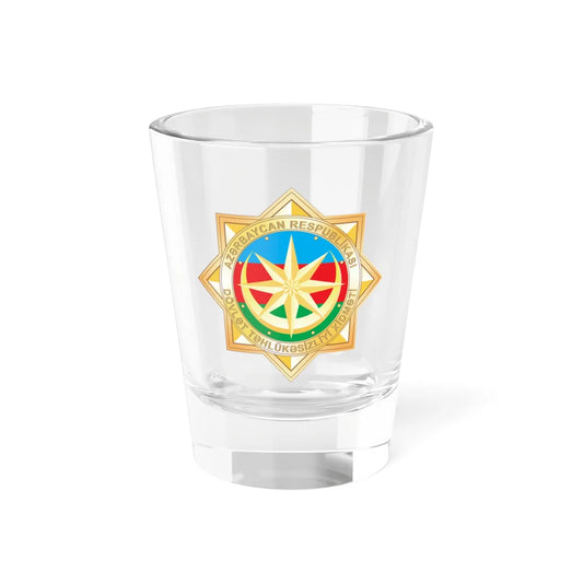 Dövlət Təhlükəsizliyi Xidmətinin loqosu (Azerbaijan) (Coat of Arms) Shot Glass 1.5oz 1.5oz - Go Mug Yourself