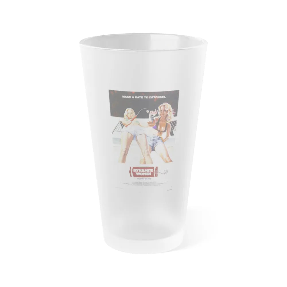 DYNAMITE WOMEN 1976 Movie Poster - Frosted Pint Glass 16oz-16oz-Frosted-Go Mug Yourself