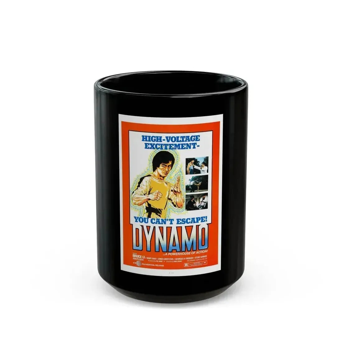 DYNAMO 1978 Movie Poster - Black Coffee Mug 15oz - Go Mug Yourself