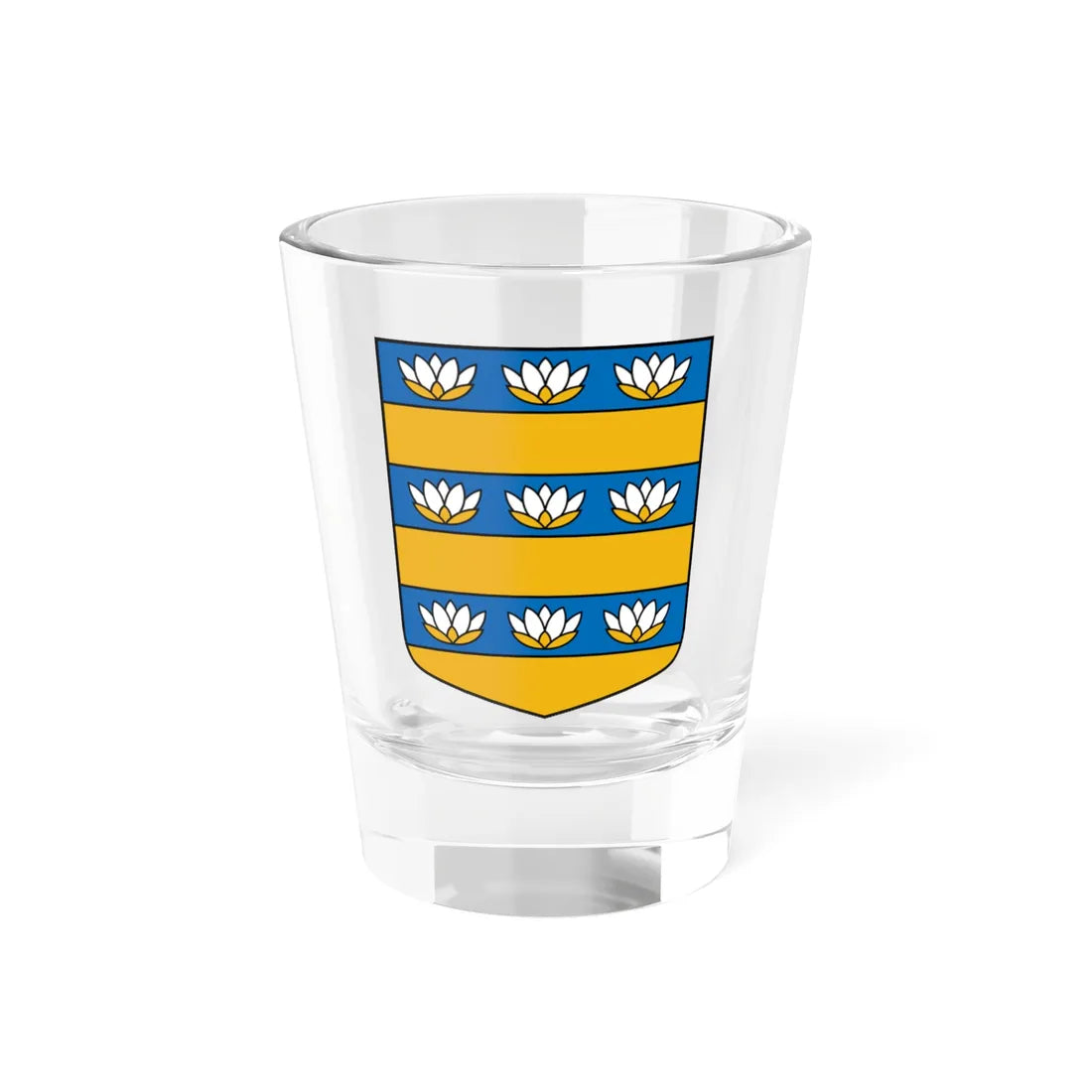 Dzērbenes pagasta ģerbonis (Latvia) (Coat of Arms) Shot Glass 1.5oz 1.5oz - Go Mug Yourself