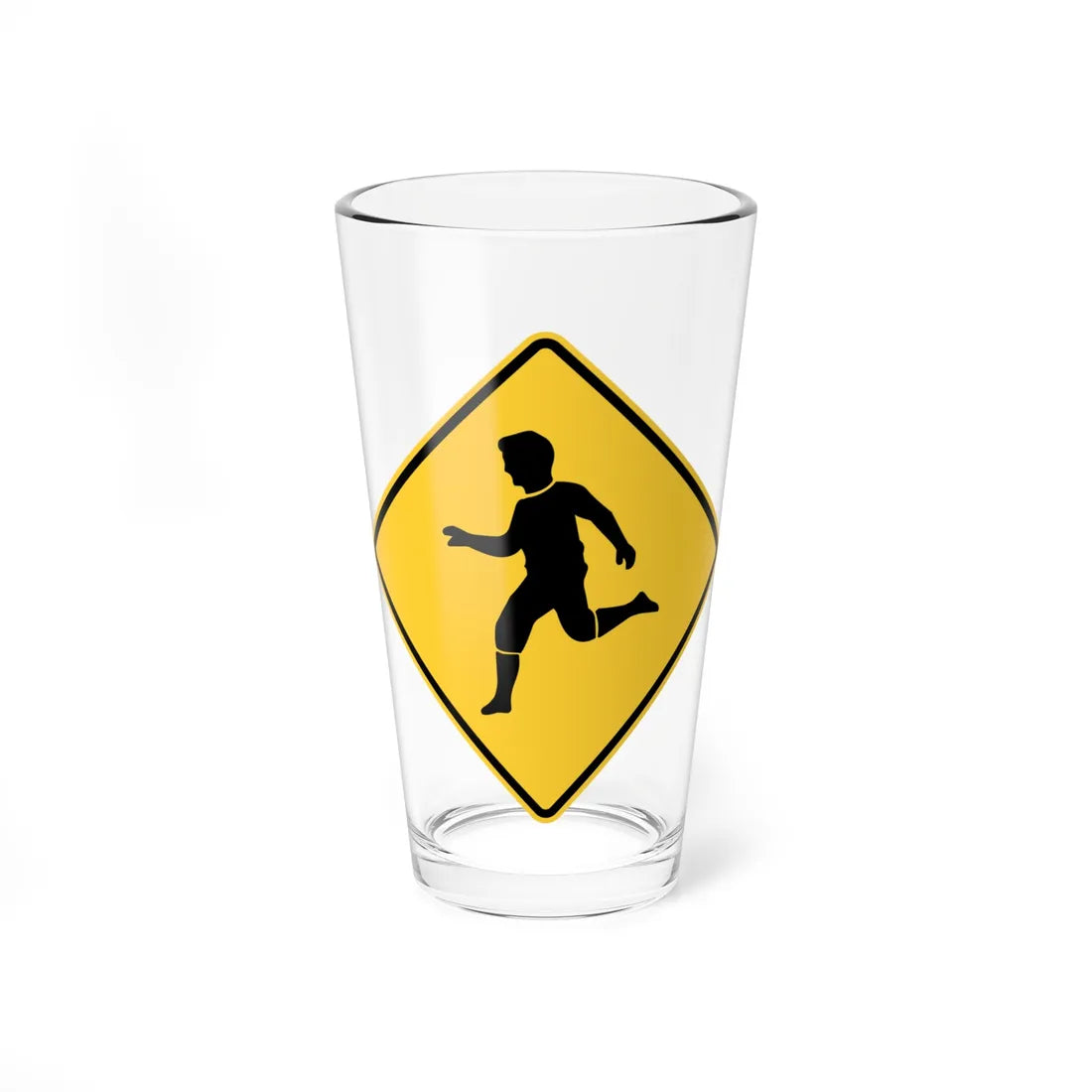 e I MUTCD-DE W21-11-DE (Delaware) (Road Sign) Pint Glass 16oz 16oz - Go Mug Yourself