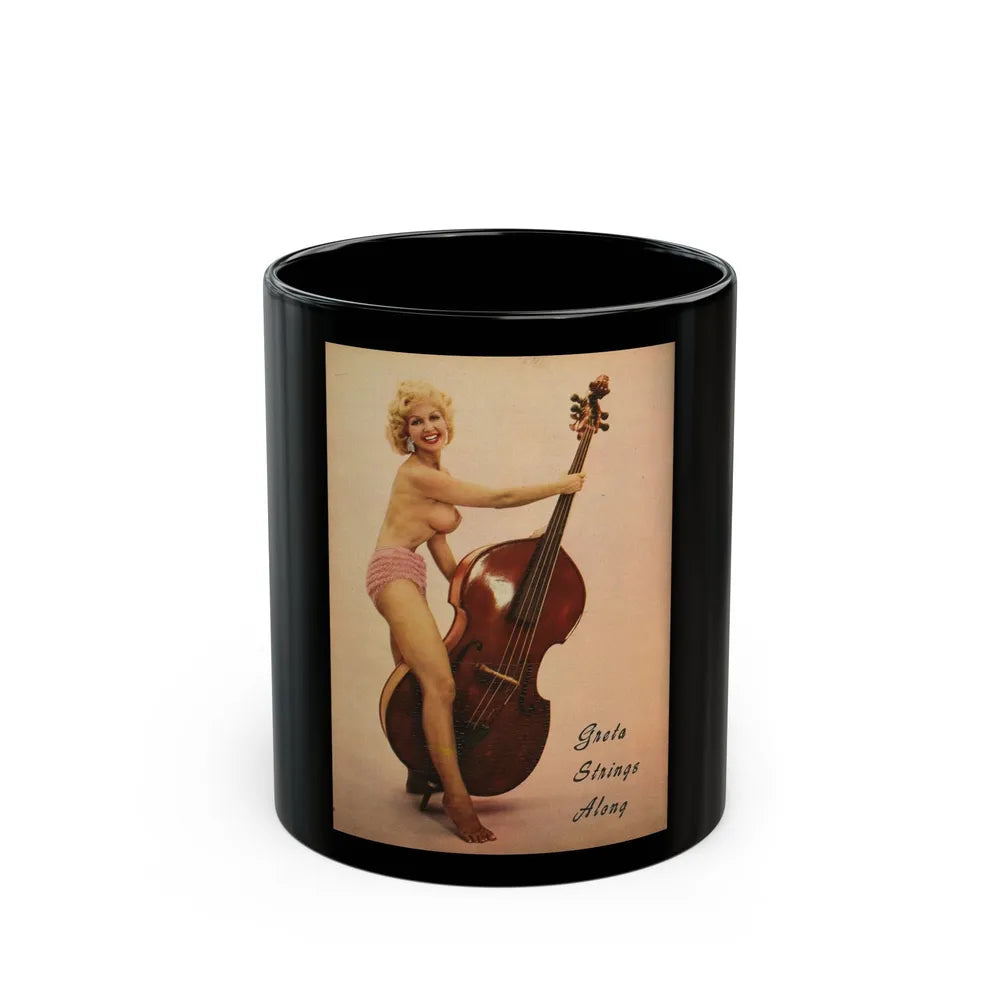 Greta Thyssen #97 (Vintage Female Icon) Black Coffee Mug-11oz-Go Mug Yourself