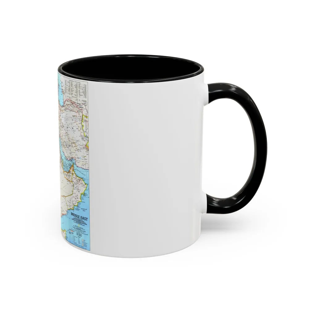 Middle East (1991) (Map) Accent Coffee Mug-Go Mug Yourself