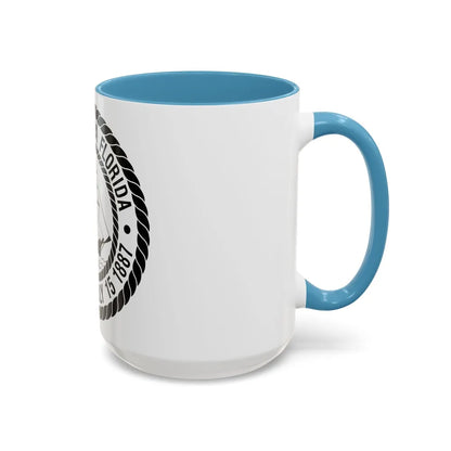 Seal of Tampa Florida - Accent Coffee Mug-Go Mug Yourself