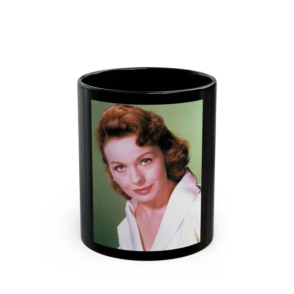 Jeanne Crain #129 (Vintage Female Icon) Black Coffee Mug-11oz-Go Mug Yourself