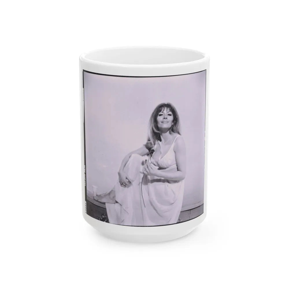 Ingrid Pitt #81 (Vintage Female Icon) White Coffee Mug-15oz-Go Mug Yourself