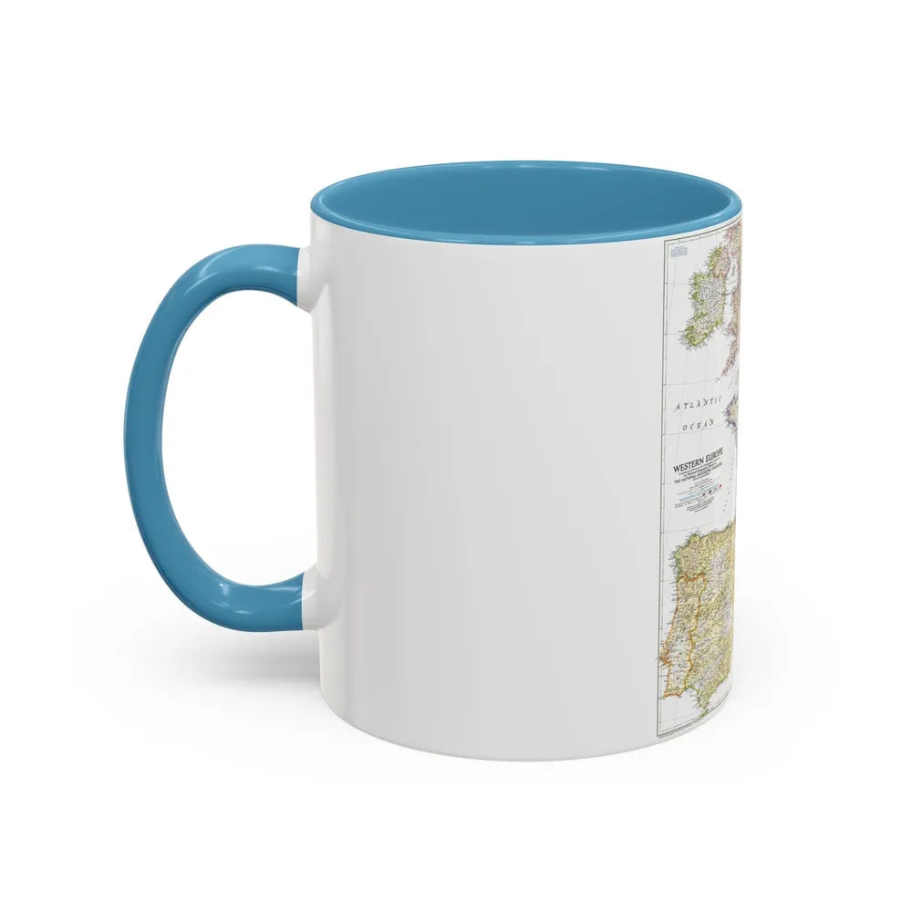 Europe, Western (1950) (Map) Accent Coffee Mug-Go Mug Yourself