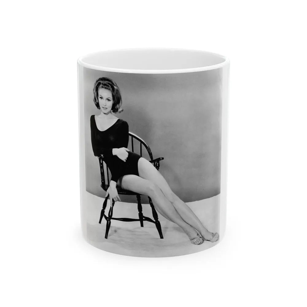 Julie Newmar #35 (Vintage Female Icon) White Coffee Mug-11oz-Go Mug Yourself