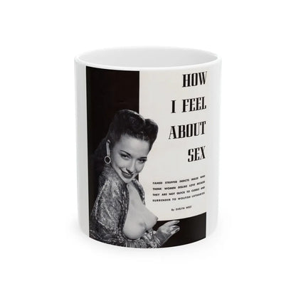 Evelyn West #17 (Vintage Female Icon) White Coffee Mug-11oz-Go Mug Yourself