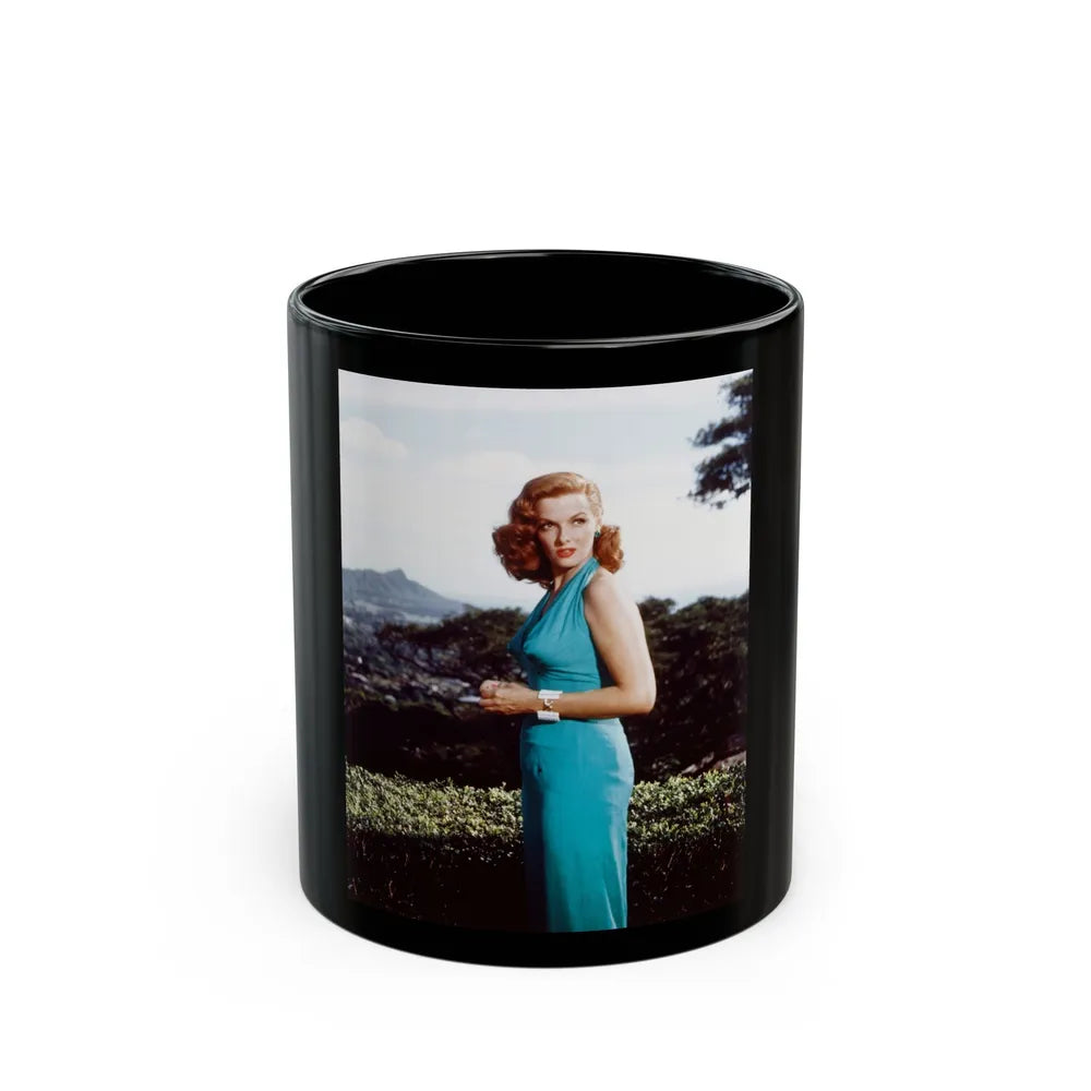 Jane Russell #225 (Vintage Female Icon) Black Coffee Mug-11oz-Go Mug Yourself