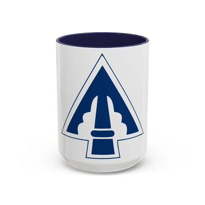 XXII Corps (U.S. Army) Accent Coffee Mug-15oz-Navy-Go Mug Yourself