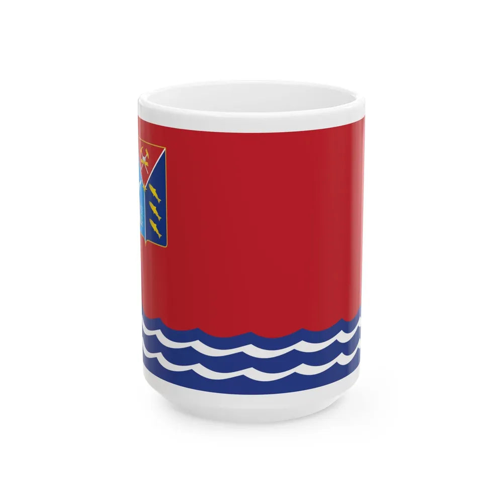 Flag of Magadan Oblast Russia - White Coffee Mug-15oz-Go Mug Yourself