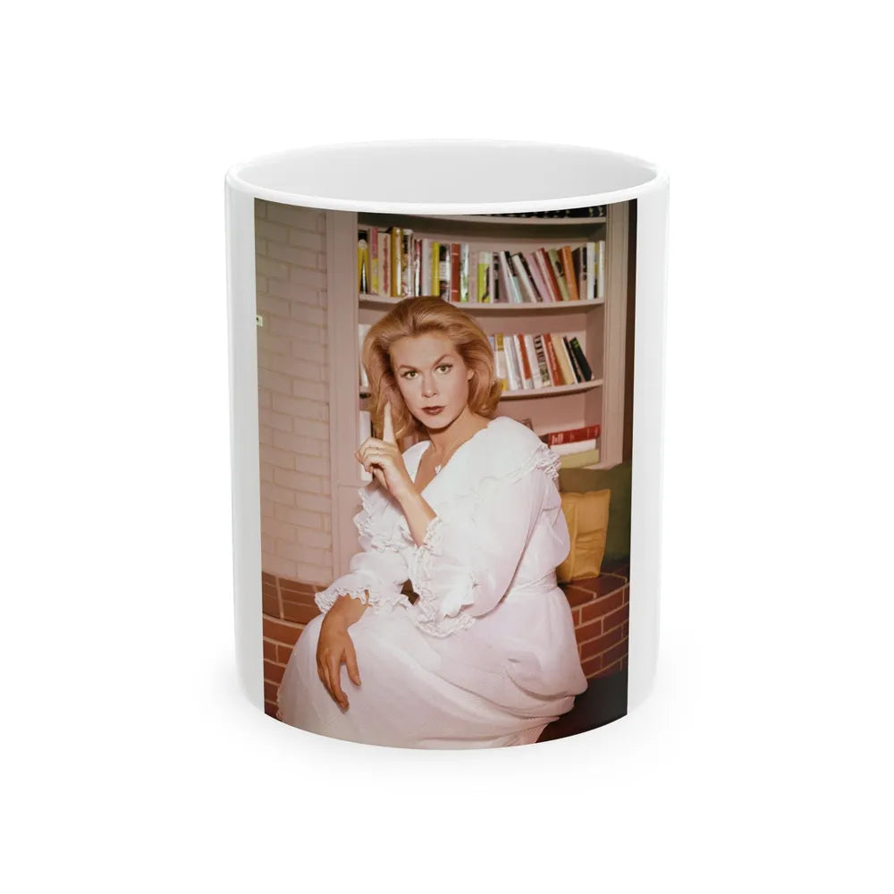 Elizabeth Montgomery #90 (Vintage Female Icon) White Coffee Mug-11oz-Go Mug Yourself