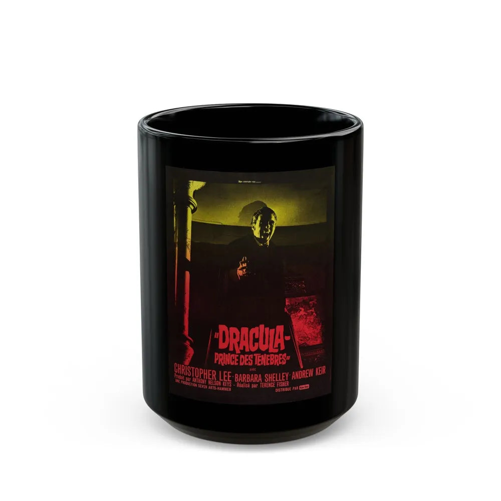 DRACULA PRINCE OF DARKNESS (FRENCH) 1966 Movie Poster - Black Coffee Mug-15oz-Go Mug Yourself