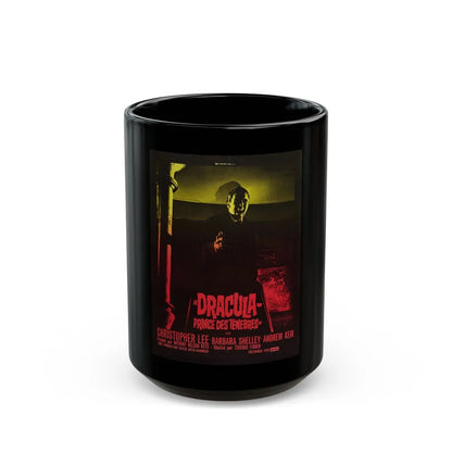 DRACULA PRINCE OF DARKNESS (FRENCH) 1966 Movie Poster - Black Coffee Mug-15oz-Go Mug Yourself