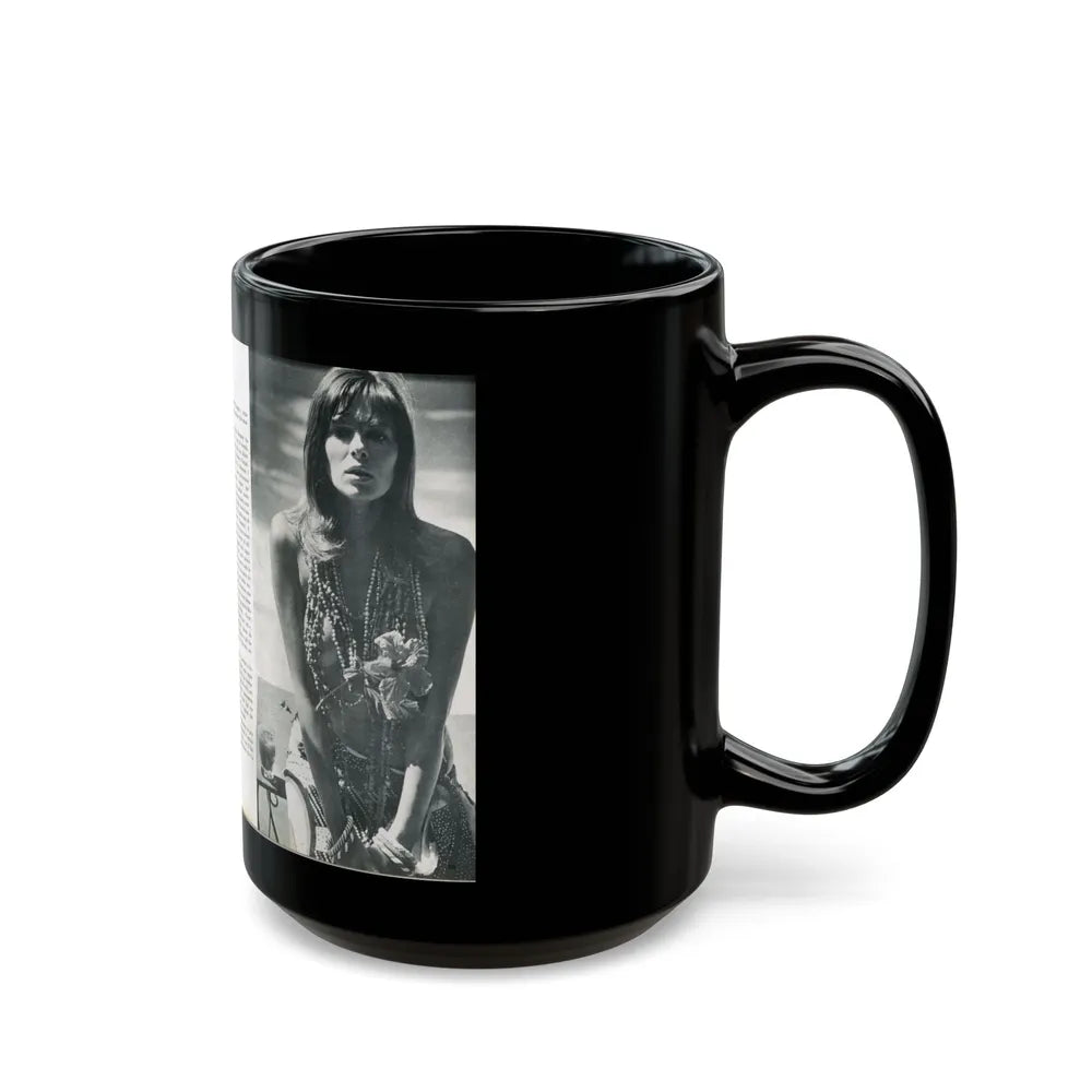 Julie Ege #212 (Vintage Female Icon) Black Coffee Mug-Go Mug Yourself