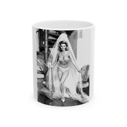 Nancy Kovack #564 (Vintage Female Icon) White Coffee Mug-11oz-Go Mug Yourself