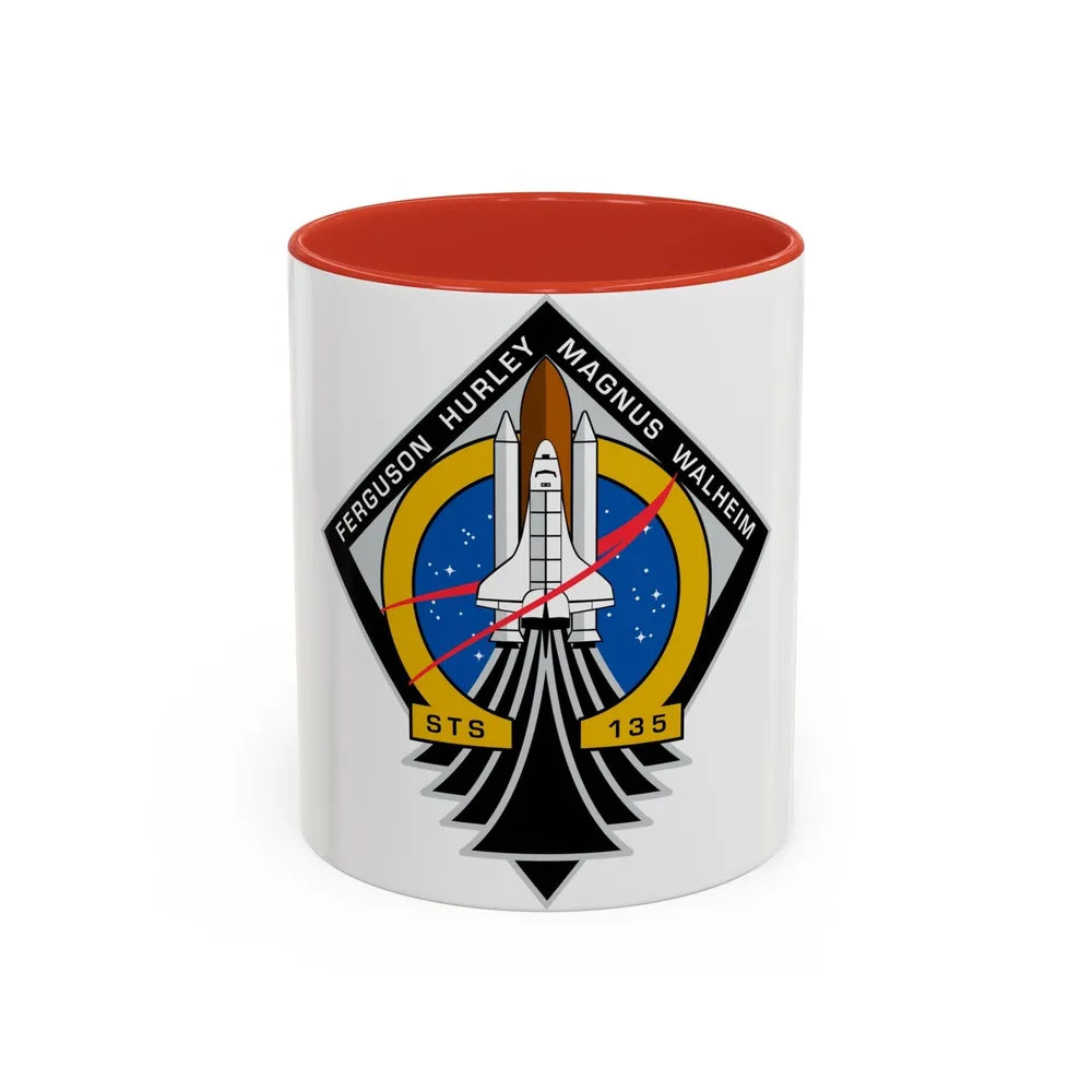 STS 135 (NASA) Accent Coffee Mug-11oz-Red-Go Mug Yourself