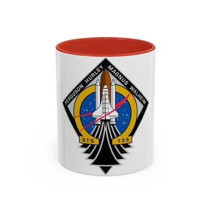 STS 135 (NASA) Accent Coffee Mug-11oz-Red-Go Mug Yourself