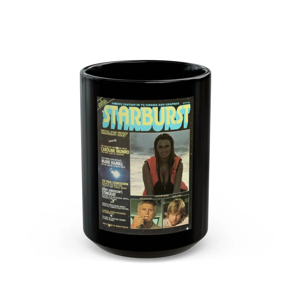 Caroline Munro #365 - Starbust Mag. #24 August '80 (Vintage Female Icon) Black Coffee Mug-15oz-Go Mug Yourself