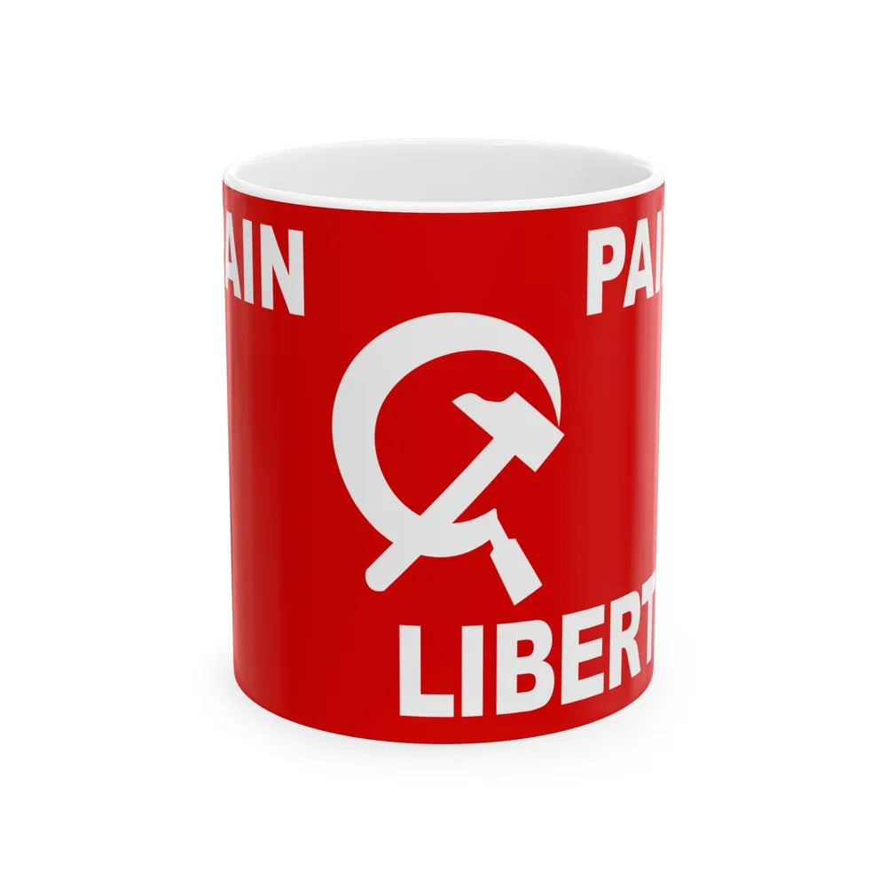 Flag of Algerian Communist Party - White Coffee Mug-11oz-Go Mug Yourself