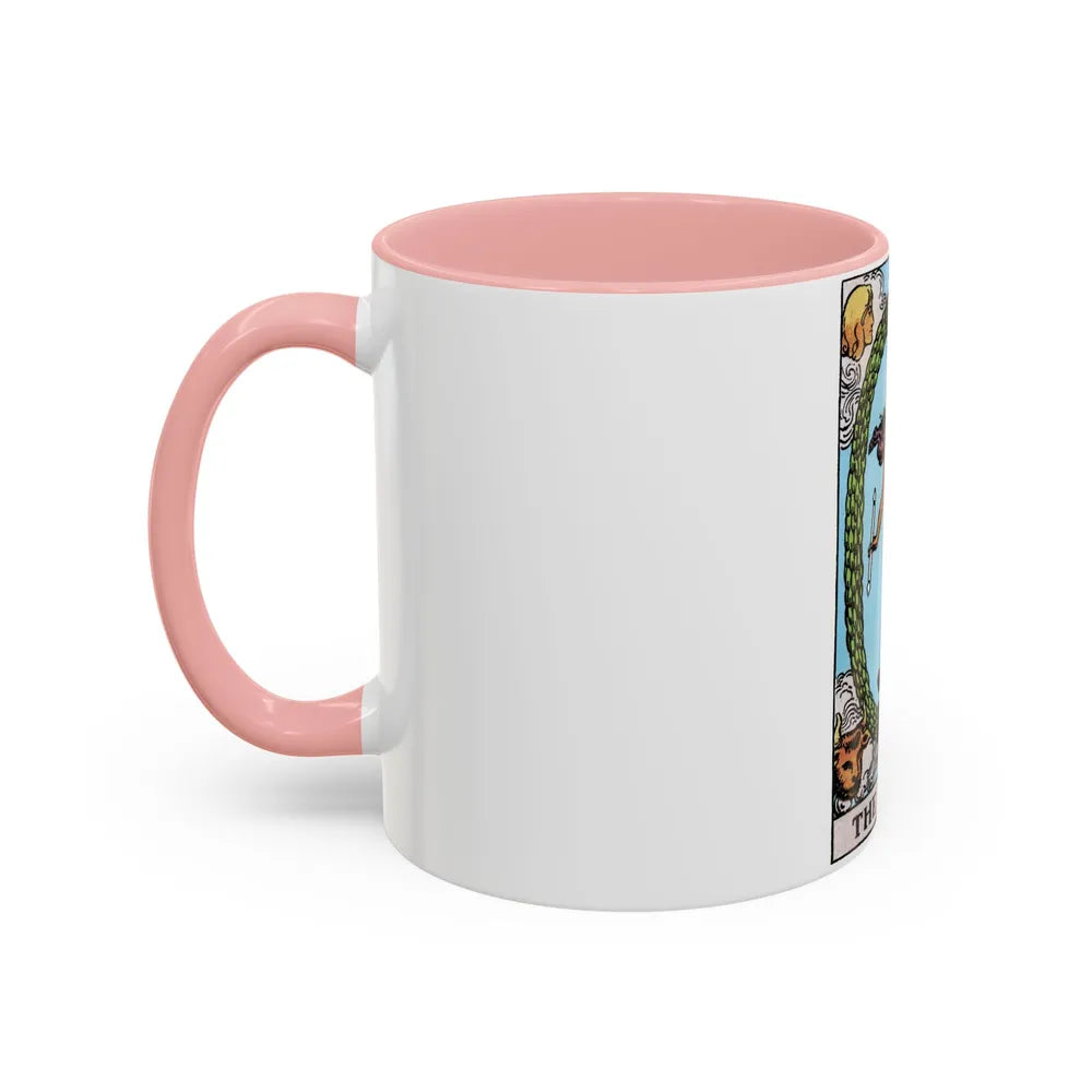 The World (Tarot Card) Accent Coffee Mug-Go Mug Yourself