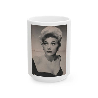 Kim Novak #156 - Scanned Mag. 66 Photos (Vintage Female Icon) White Coffee Mug-15oz-Go Mug Yourself