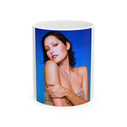 Barbara Carrera #68 (Vintage Female Icon) White Coffee Mug-11oz-Go Mug Yourself